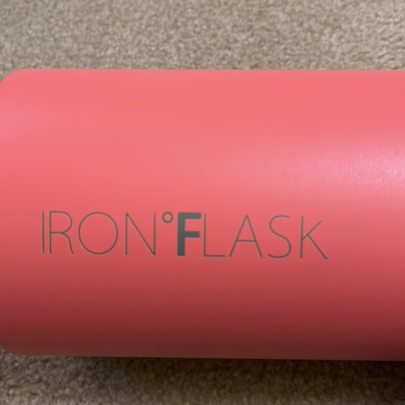 Iron Flask 64 oz insulated tumbler with 3 lids. Coral color. - Picture 2 of 6